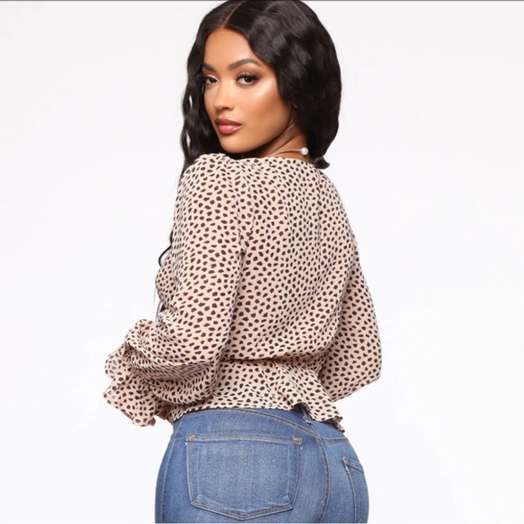 Fashion Nova Taupe Colored Blouse - Picture 7 of 7